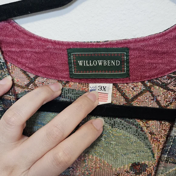 Vintage Portrait Tapestry Vest 3X - Picture 11 of 11